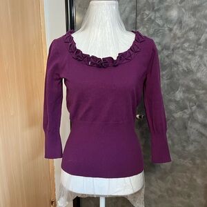 August Silk Plum Sweater